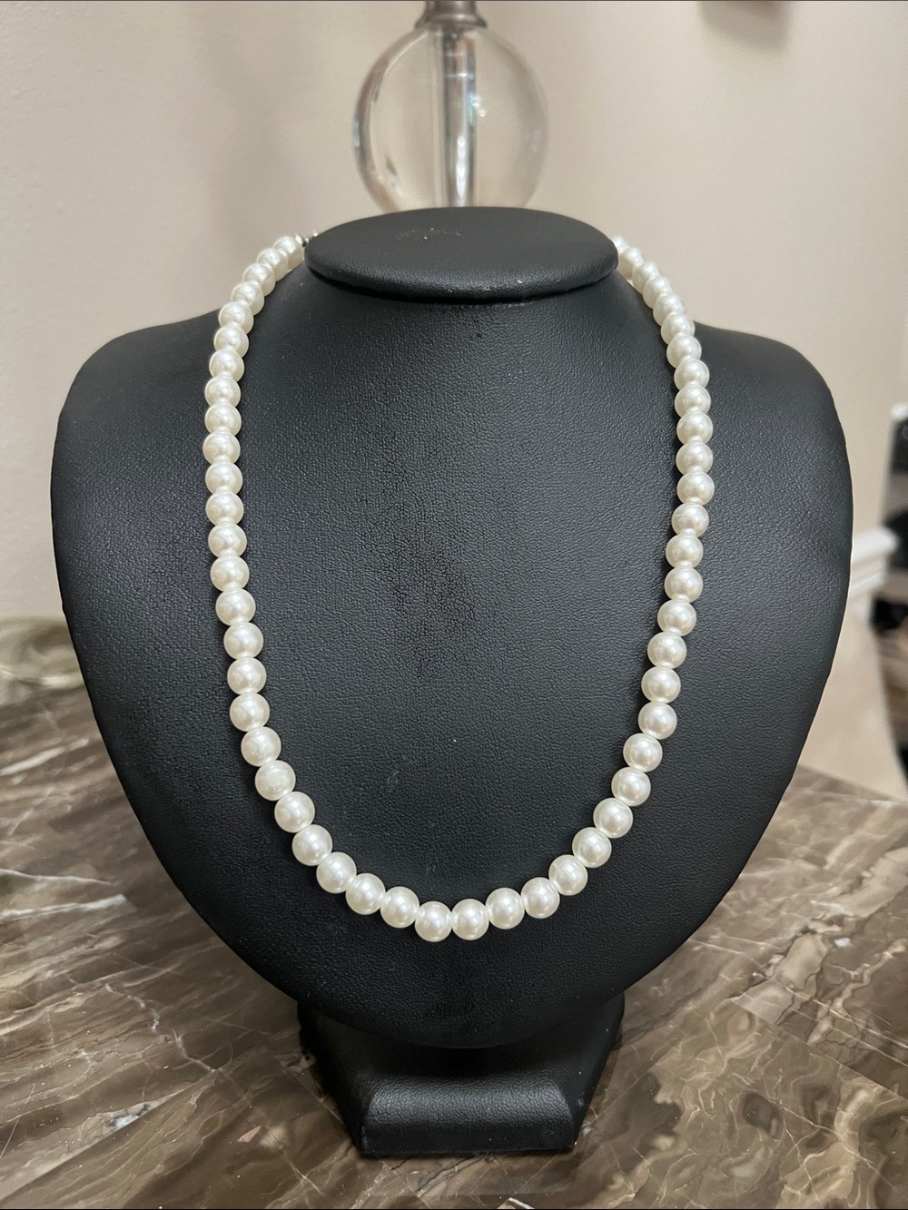 Classic White Pearl Strand Necklace - Elegant Timeless Style